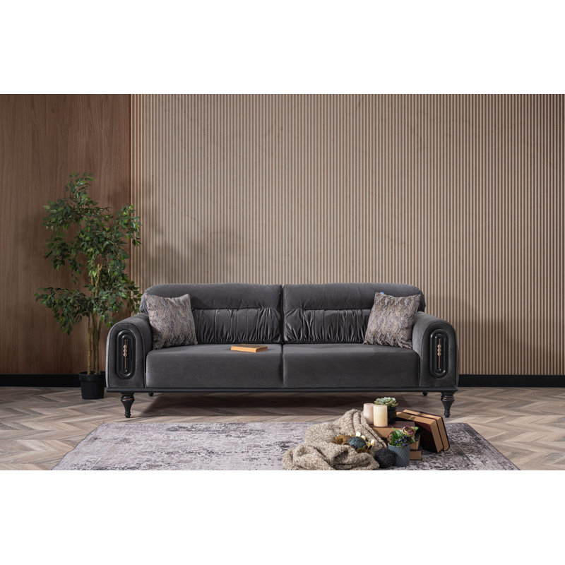 Decorius 90.551181102362'' Slipcovered Sofa