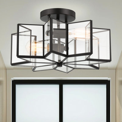 Angala 2 - Light 41cm Unique/Statement Star Semi Flush Mount Light
