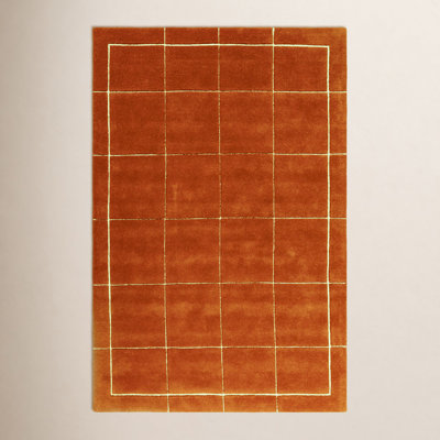 Mallory Hand-Tufted Rust Geometric Rug