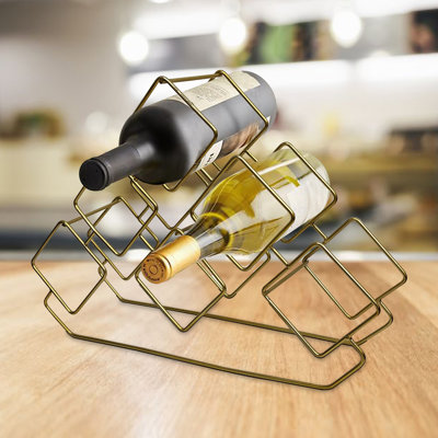 Support à vin de table autoportant 6 bouteilles, support à vin de comptoir, parfait pour la décoration intérieure et le support de cuisine, bar, cave à vin, armoire, garde-manger, porte-bouteilles