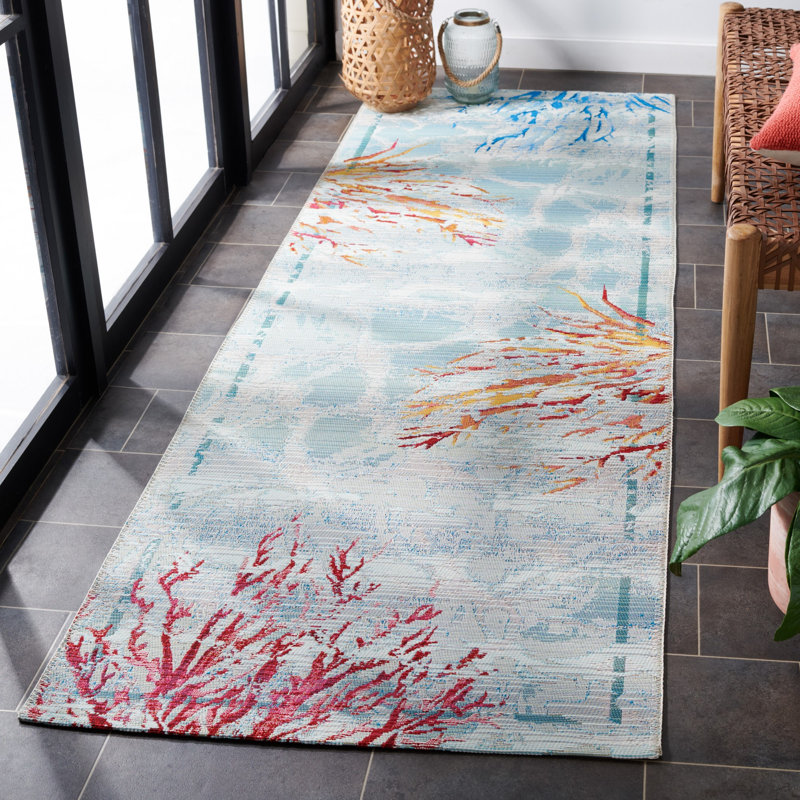 Kensal 500 Performance Abstract Indoor/Outdoor Area Rug, Runner 2'8" x 8'