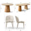 Ensemble de table de salle à manger extensible moderne de 47 à 83 po avec chaises rembourrées pour 4 à 8 personnes-2000321810-2000321811