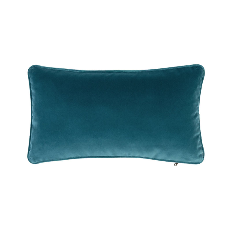 DIVAN Velvet Pillow Cover & Insert, Rectangle 13"H x 22"W, Teal