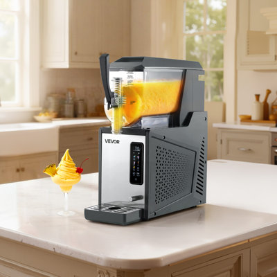 Slushie Machine, 4L/135oz No Ice Needed Slushy Machine for Home, Frozen Drink Maker with Single Tank, Margarita Machine with Self-Cleaning, for Frozen Margaritas, Frappés, Milkshake & More