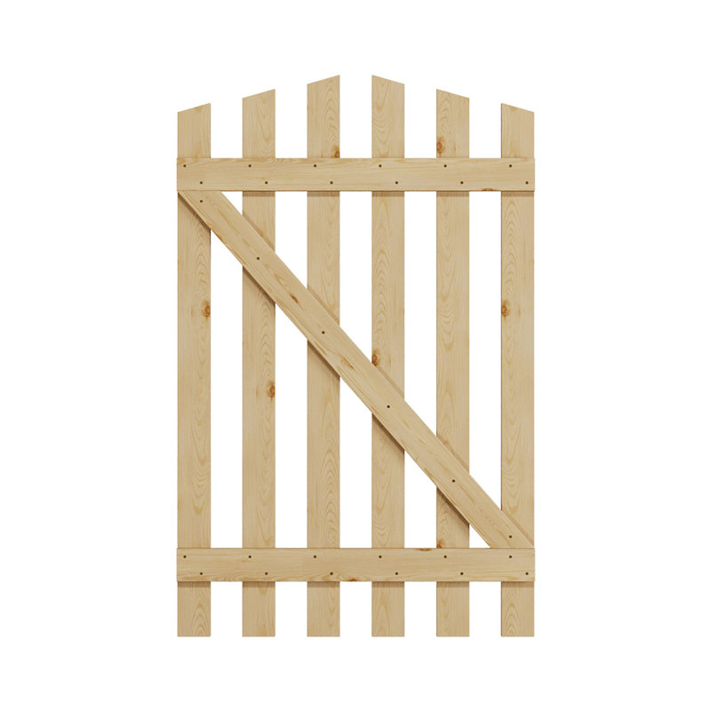 Adelheid Wood Gate, Wooden, 120cm H x 76cm W x 5cm D