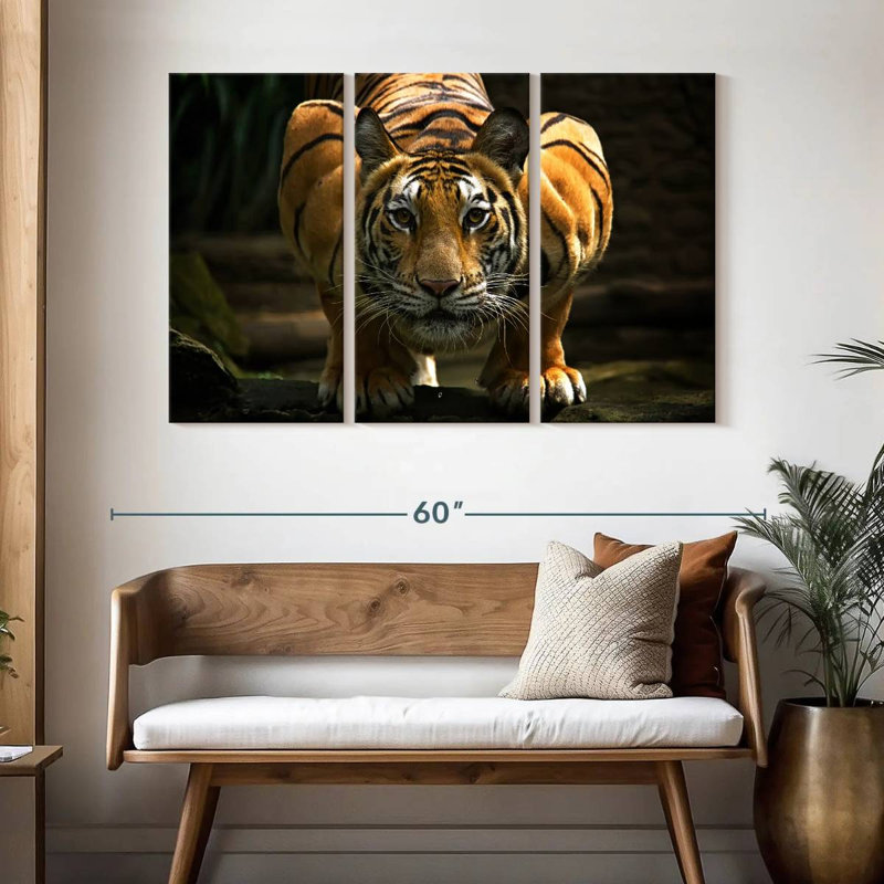 Fearless Tiger, 24" H x 38" W