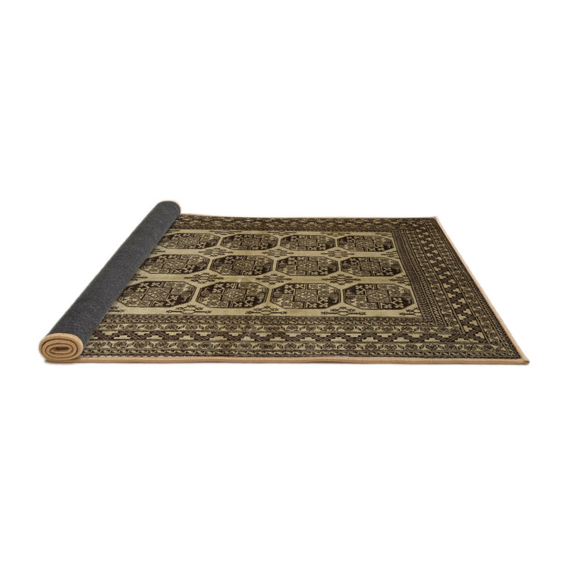 Tapis olive Southwestern, Rond 3 pi