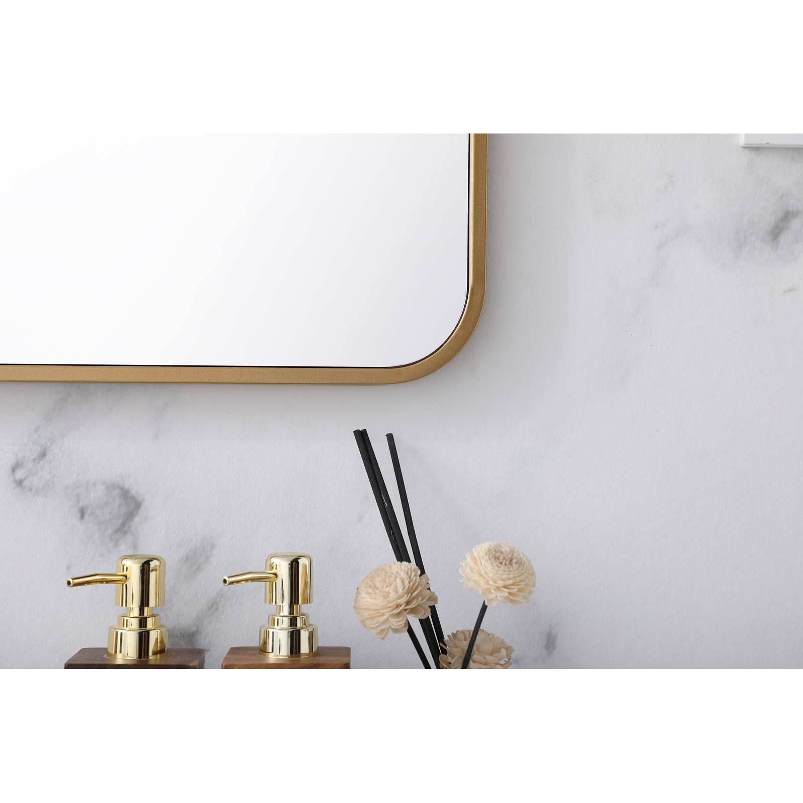 Sabine 36" Accent Mirror, Brass, 36" x 24"
