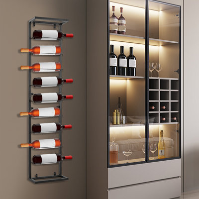 10 Bottle Wine Bottle Rack Black