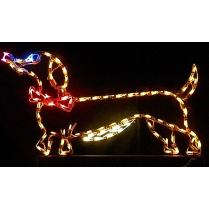 Tacheté mâle avec nœud lumineux de Noël