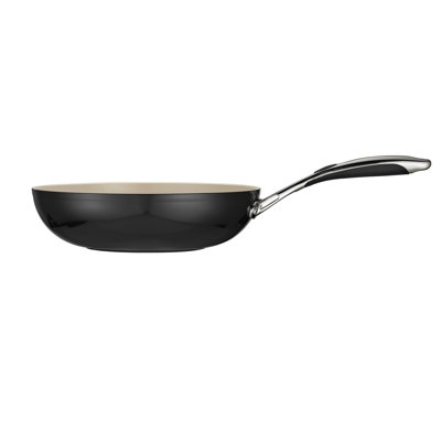 Tramontina Gourmet Ceramica Deluxe Aluminum Stir Fry, Non Stick Pan with Ceramic Interior, 11-inch, Metallic Black, Made in Italy