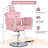 Salon Chair For Hair Stylist,Barber Chair For Home Barbershop With Professional Hydraulic Pump -Pink/Silver-129176279-108808823
