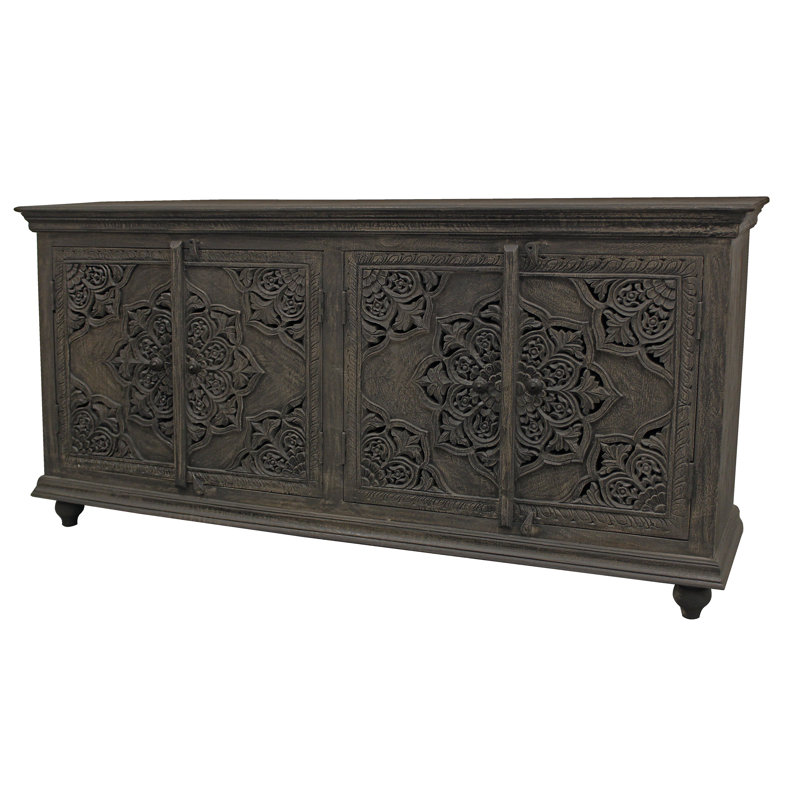 Aitkin 71'' Solid Wood Sideboard, Distressed Gray