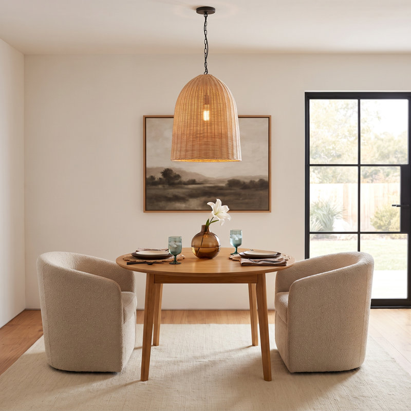 Declo 1 - Light Single Pendant, Natural Rattan