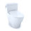 Toilette allongée une pièce 1,28 GPF TOTO® Aimes® avec siège CEFIONTECT® et SoftClose®, prêt pour WASHLET® +, coton blanc