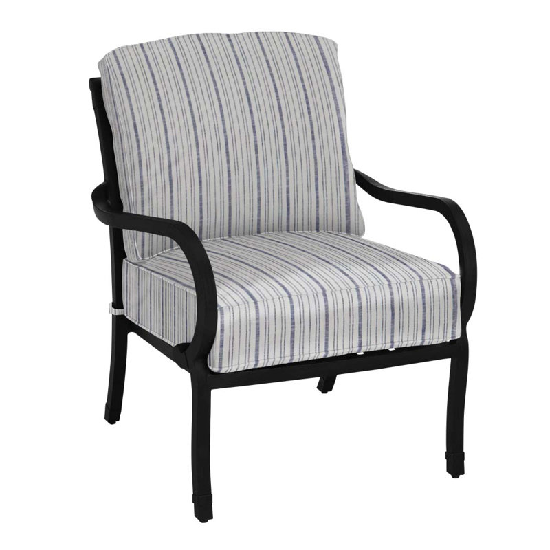 Somerset Patio Chair with Cushions, Arbor Chambray, Welt