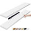  Ensemble de 2 tablettes flottantes de 35 po de long avec fixation invisible - blanc-2143639233-2121085036