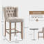 Ensemble de 2 tabourets à haut dossier en bois HOMcom, beige