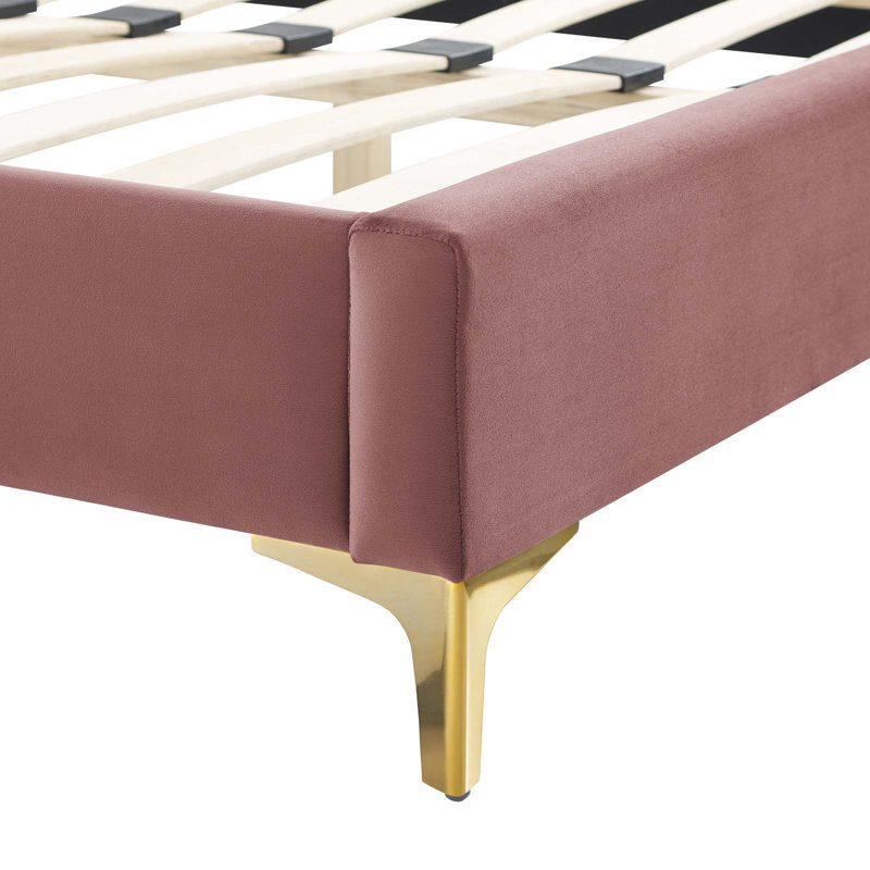 Modway Amber Platform Bed, Queen, Dusty Rose