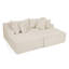 Méridienne à deux places paresseuse, canapé compressé sans assemblage, fabriquée en tissu de velours, méridienne moderne et moelleuse, utilisée pour les salons et les chambres à coucher - beige-860716287