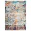 Grand tapis lavable de 6 pi x 9 pi - Tapis abstrait moderne à poils courts avec envers antidérapant pour le salon, la chambre à coucher et la salle à manger