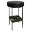 Table de bar ronde Christella 36 po avec 2 tabourets Emmett en noir antique Christella