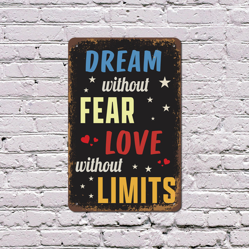 Enseigne en aluminium 10 po x 14 po Dream Vintage