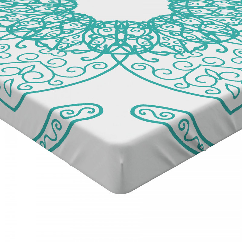 Microfiber Floral Fitted Sheet, Full Fitted Sheet