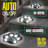 Bell+Howell Solar Powered Paw Print Disk Lights, Wireless Auto On/Off Solar Pathway Garden Lights