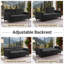  Tissu convertible 81 po à 3 positions avec dossier réglable en chenille de 81 po-1635721364