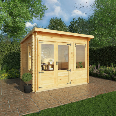 Mercia 10ft x 10ft Pent Log Cabin (19mm)