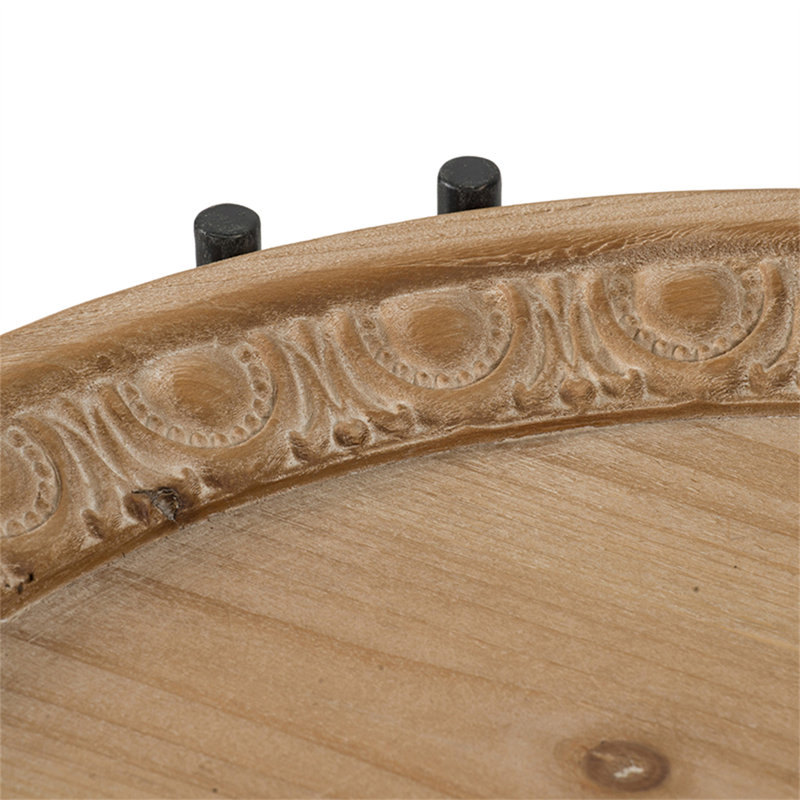 Estelle Solid Wood Tray Top End Table