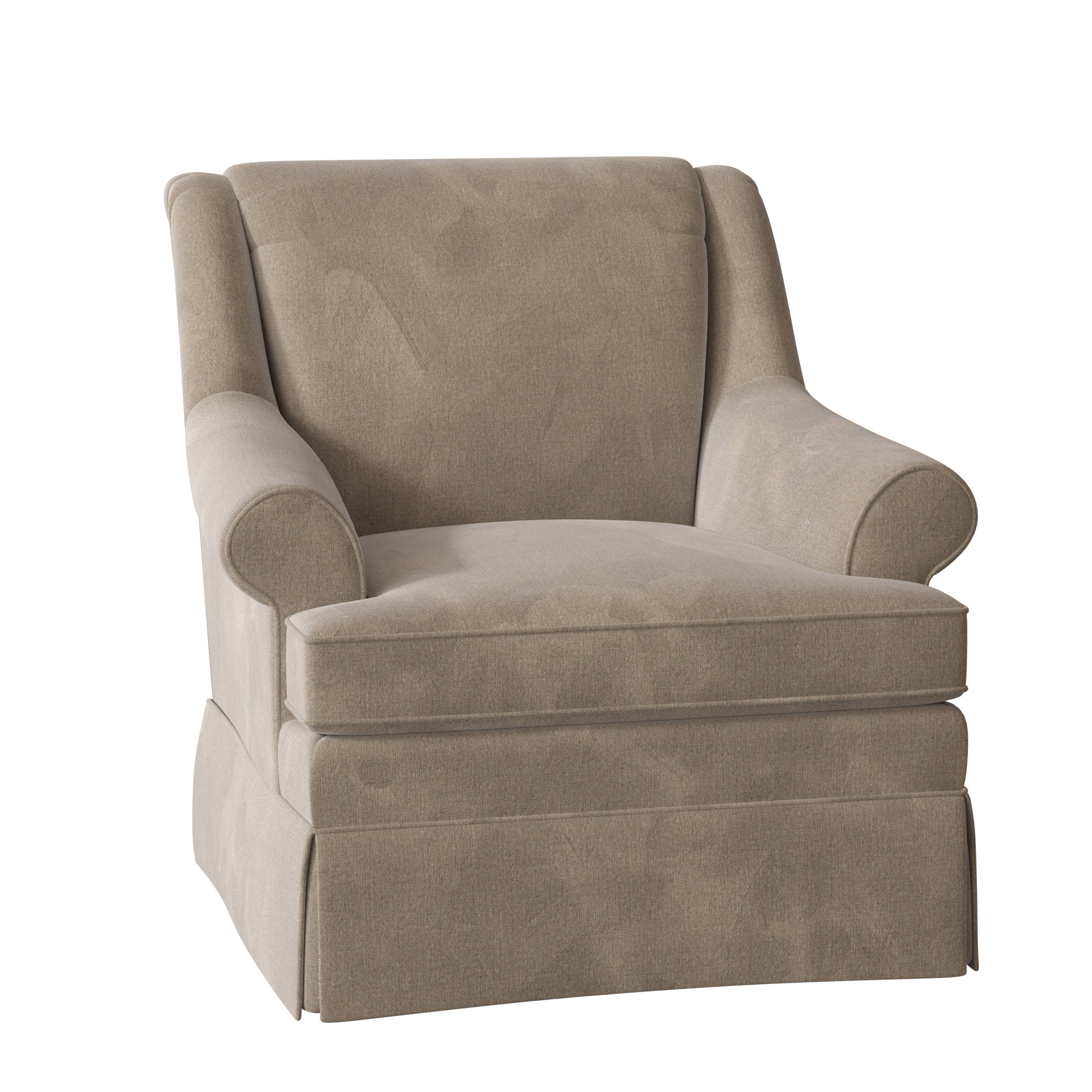 Eliana Upholstered Armchair, Tweetie 7 Tan Performance Velvet, No