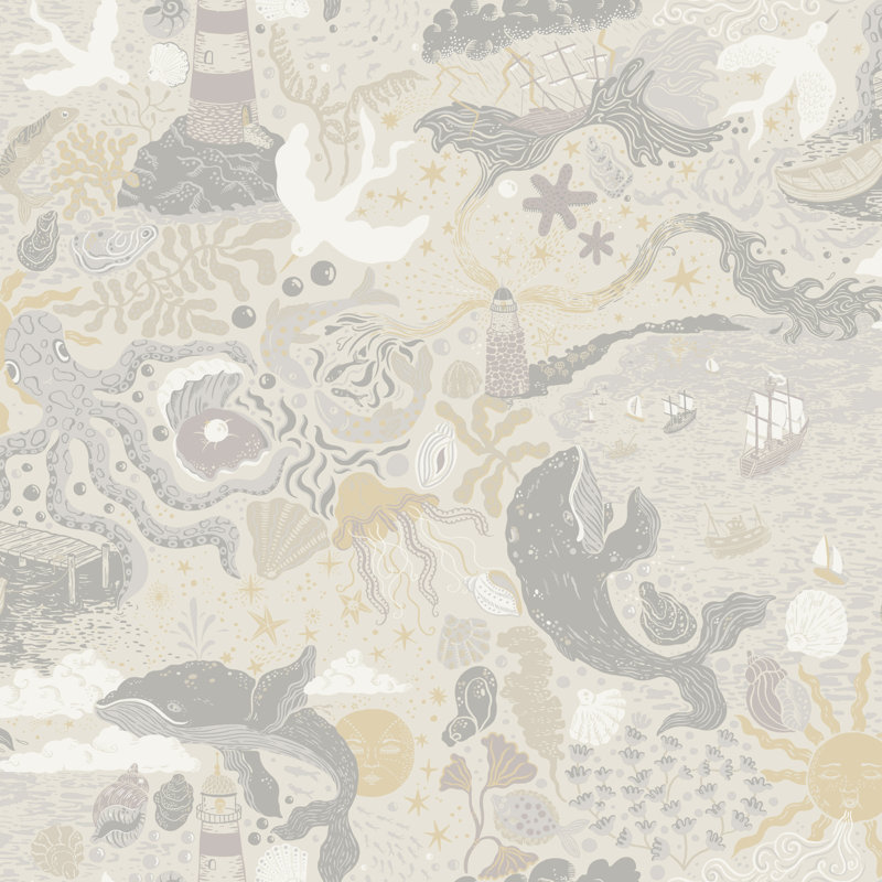 Galerie Resan Havet Nautical Wallpaper, Beige