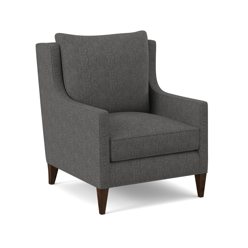 Callum Armchair, American Walnut, Elise Harbor 100% Polyester