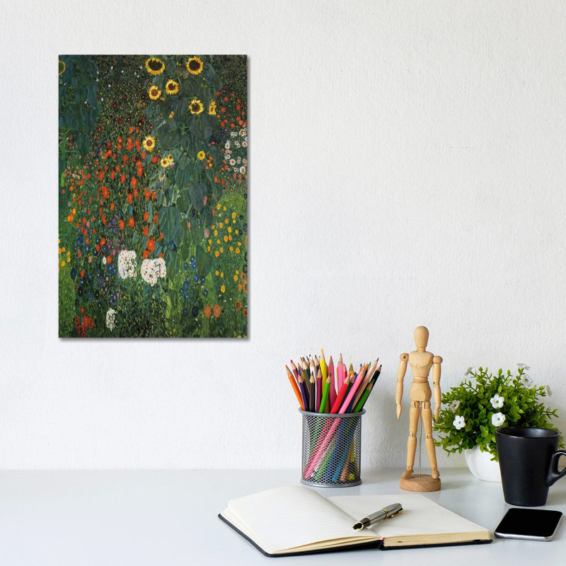Farm Garden With Sunflowers 1912 by Gustav Klimt - Wrapped Canvas Gallery-Wrapped Canvas Giclée, 31cm H x 20.5cm W x 1.9cm D