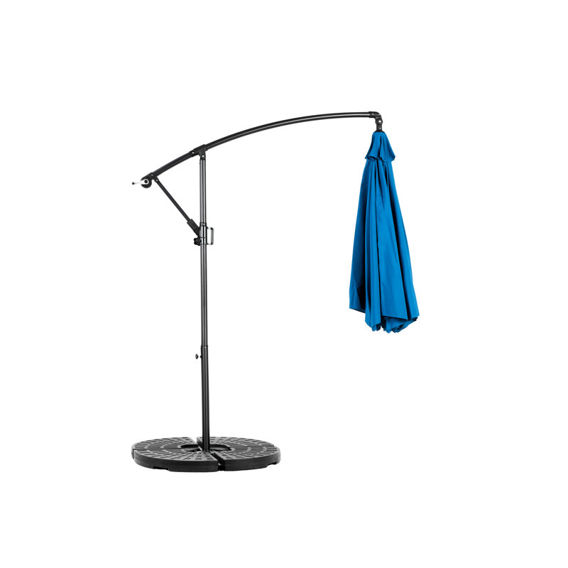 Parasol de patio bleu foncé de 10 pi avec effet et structure d'ombrage puissants - idéal pour une utilisation près de la piscine