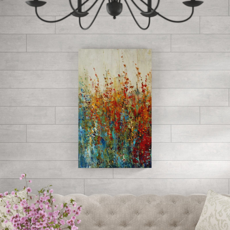 «Wildflower Patch II» par Timothy O 'Toole, reproduction d'art sur toile tendue, H 39 po x l 24 po x P 1,5 po