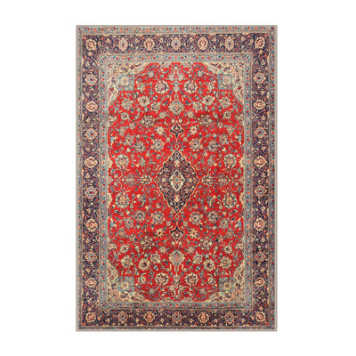 Tapis traditionnel rouge / gris / beige Dohosane