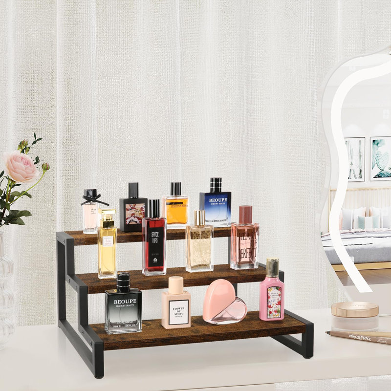 Spice Rack Organizer For Countertop,  Kitchen Counter Shelf, Wooden Tiered Display Stand Shelf,(3 Tier).