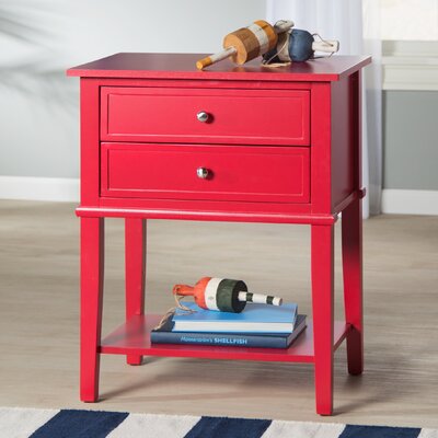 Dmitry 2-Drawer End Table with Storage