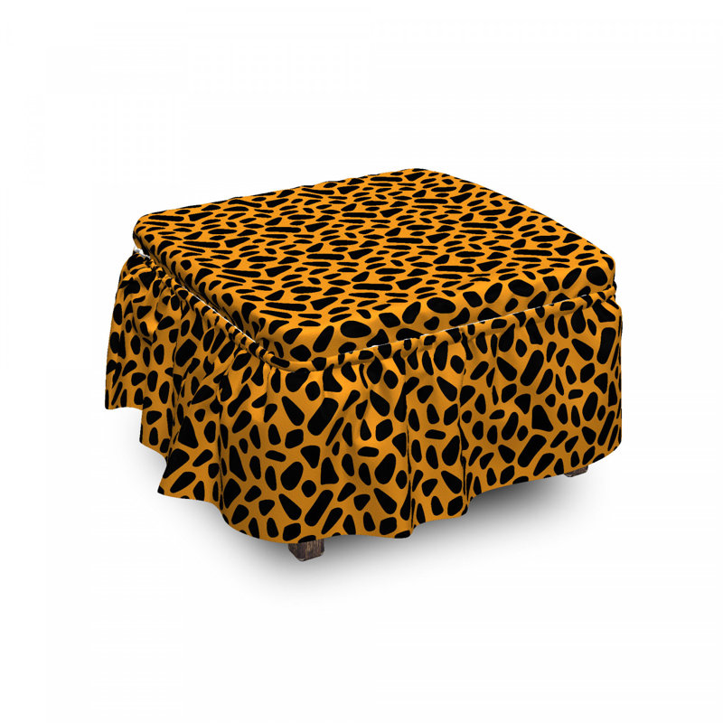 Housse pour repose-pieds guépard skin look motif