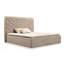 Ensemble de chambre à coucher 4 pièces Moontide - Velours beige glamour et laiton brossé