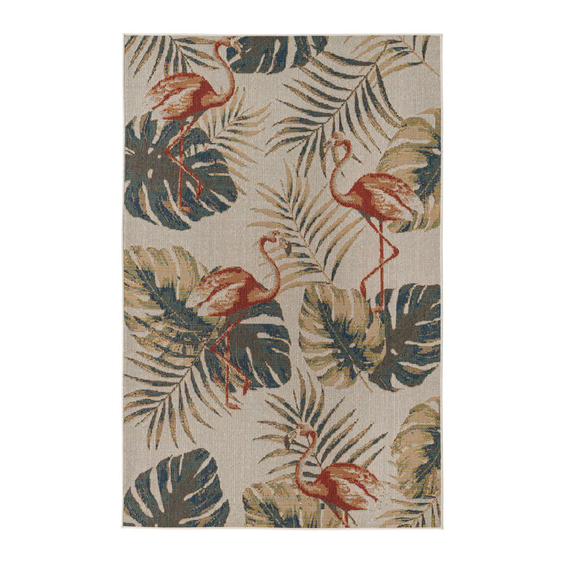 Sherwin Floral Indoor / Outdoor Rug, Rectangle 6' x 9'