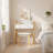 Vanity Desk Set with LED Mirror, Dressing Table and Stool with 3 Light Settings, Adjustable Height