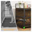 Meuble pour chien en MDF noir avec cage en métal pour chien