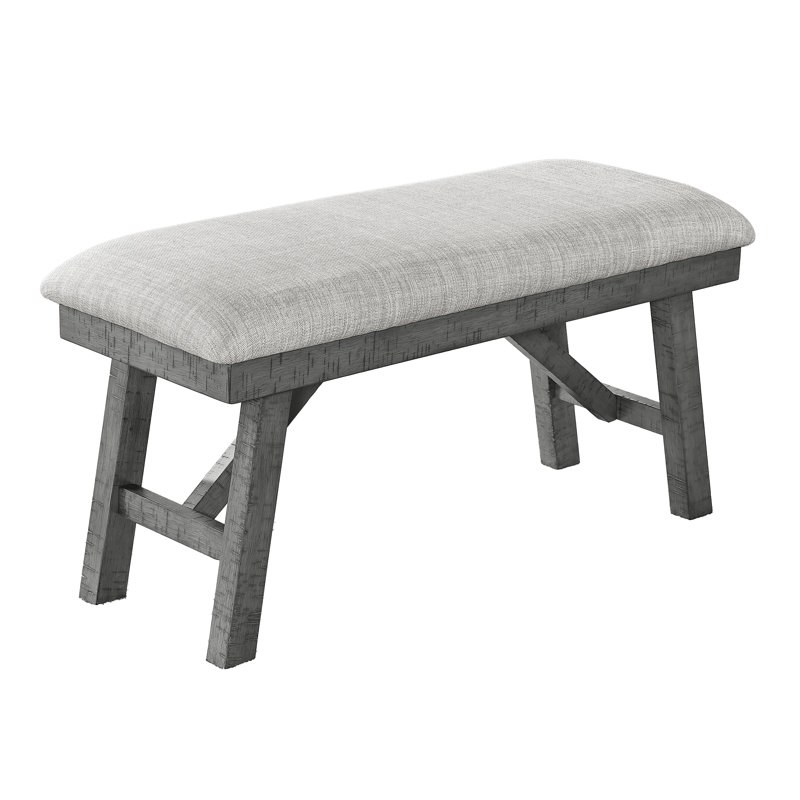 Everbert Linen Blend Upholstered Bench