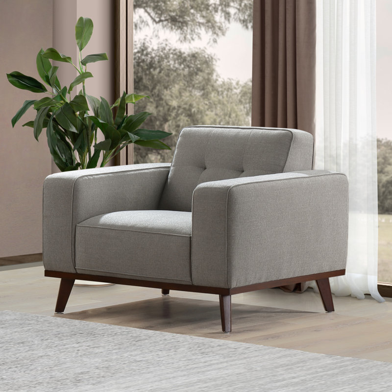 Fauteuil Lexandra, 100 % polyester gris