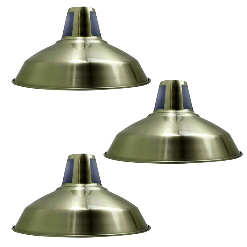 Harshaw 16cm H Metal Bowl Pendant Shade ( Uno ), Green Brass