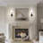 24.6Inch Armed Sconces Wallchiere with White Fabric Shade, Remote Control-1503302195
